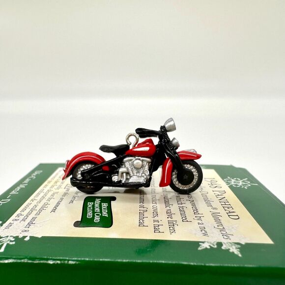 Hallmark 1948 Panhead Miniature Harley Davidson Motorcycles 2003 Ornament - Picture 7 of 10